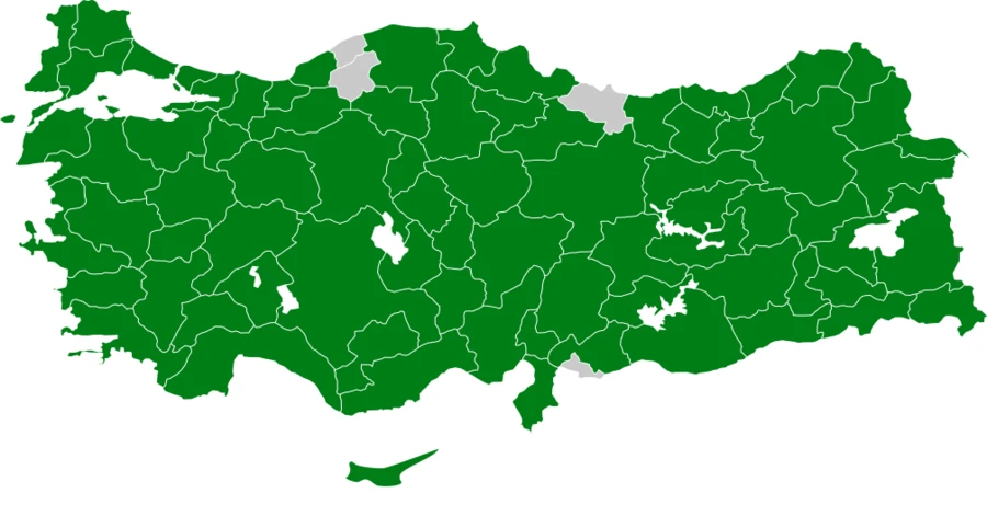 Saksağan Türkiye dağılım haritası