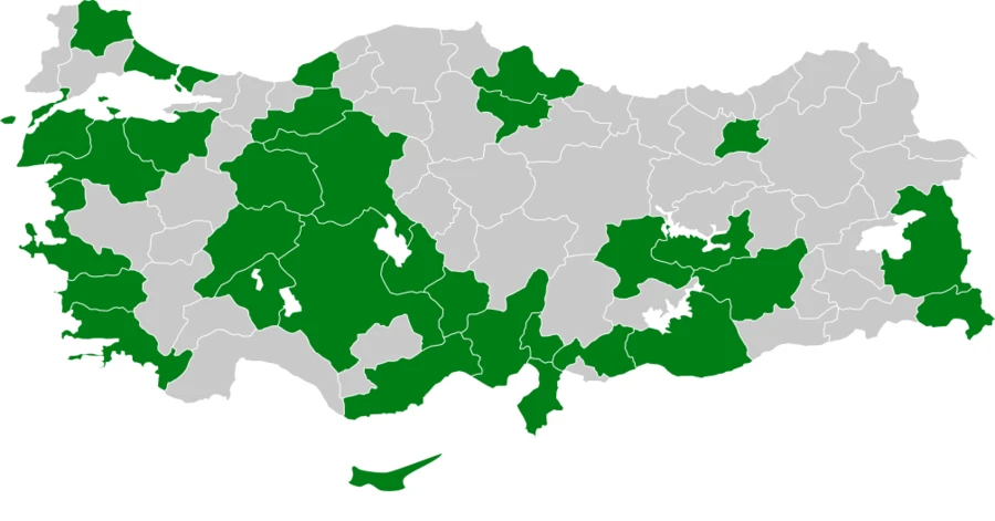 Sarıbacaklı Kumkuşu Türkiye dağılım haritası