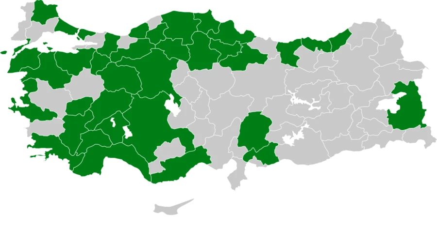 Sürmeli Çalıkuşu Türkiye dağılım haritası
