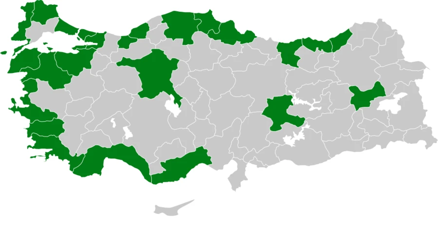 Tarakdiş Türkiye dağılım haritası