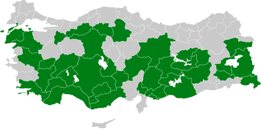 Taşbülbülü Türkiye dağılım haritası