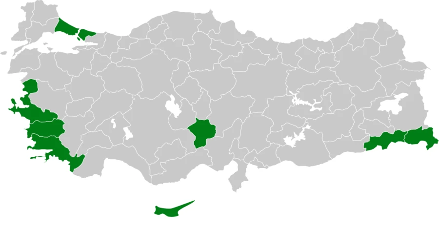 Tavşancıl Türkiye dağılım haritası