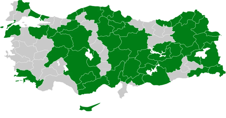 Alasığırcık Türkiye dağılım haritası