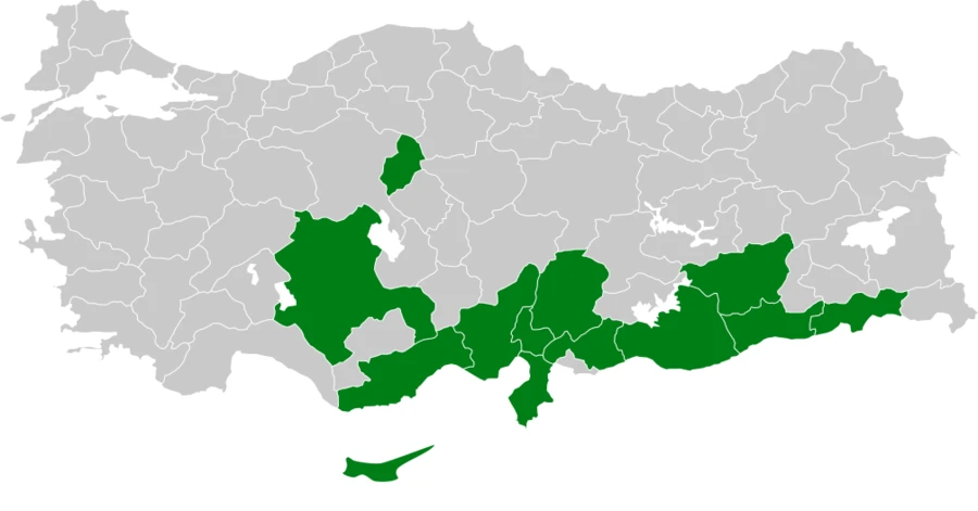 Turaç Türkiye dağılım haritası