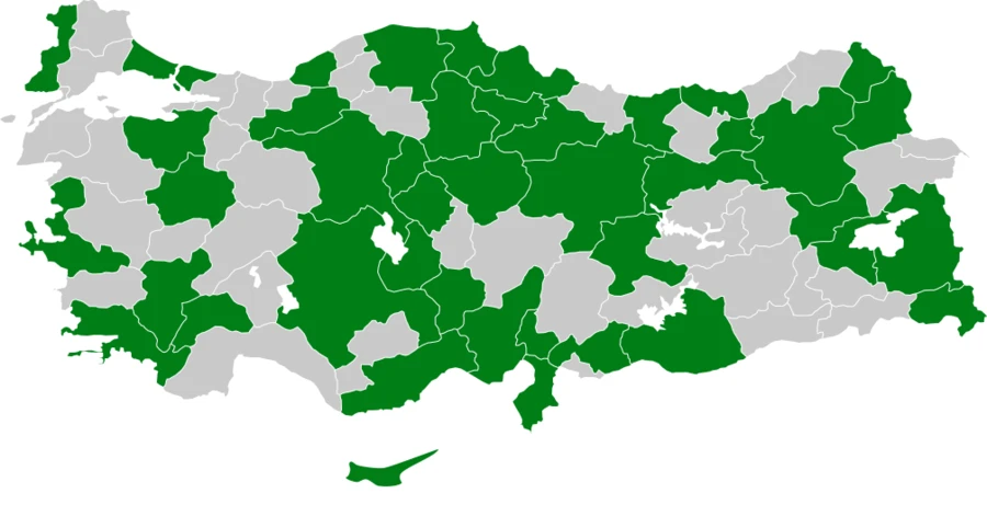 Turna Türkiye dağılım haritası