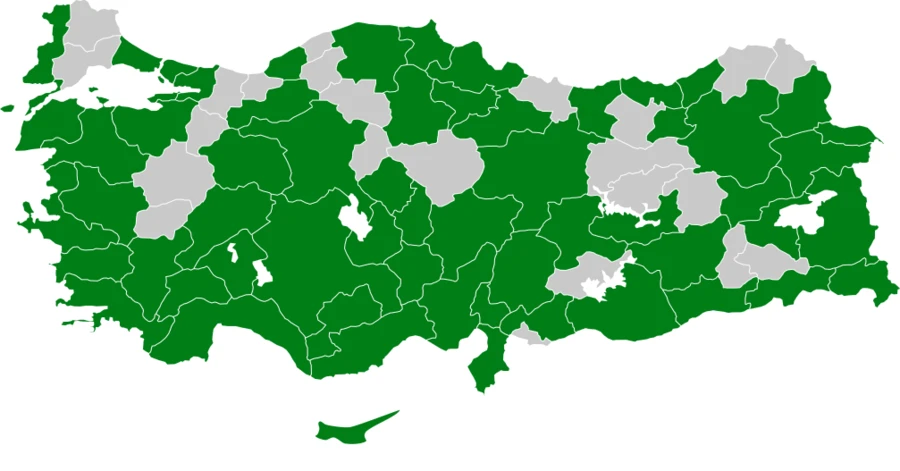 Uzunbacak Türkiye dağılım haritası
