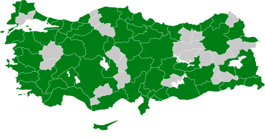 Yalıçapkını Türkiye dağılım haritası