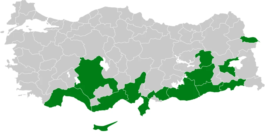 Yeşil Arıkuşu Türkiye dağılım haritası