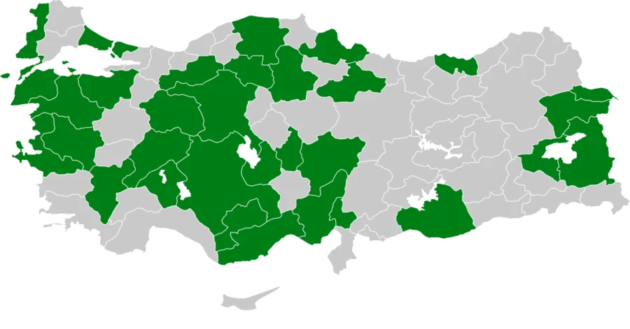 Bıyıklı Baştankara Türkiye dağılım haritası