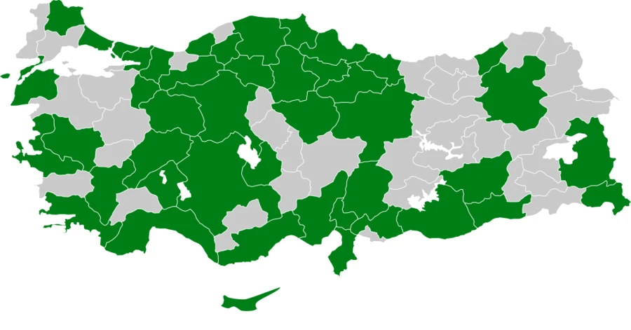 Boyunçeviren Türkiye dağılım haritası