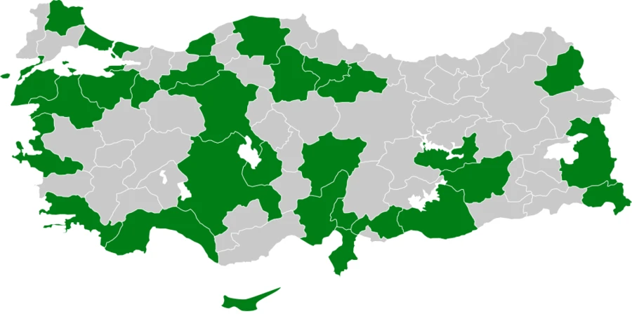Boz Ebabil Türkiye dağılım haritası