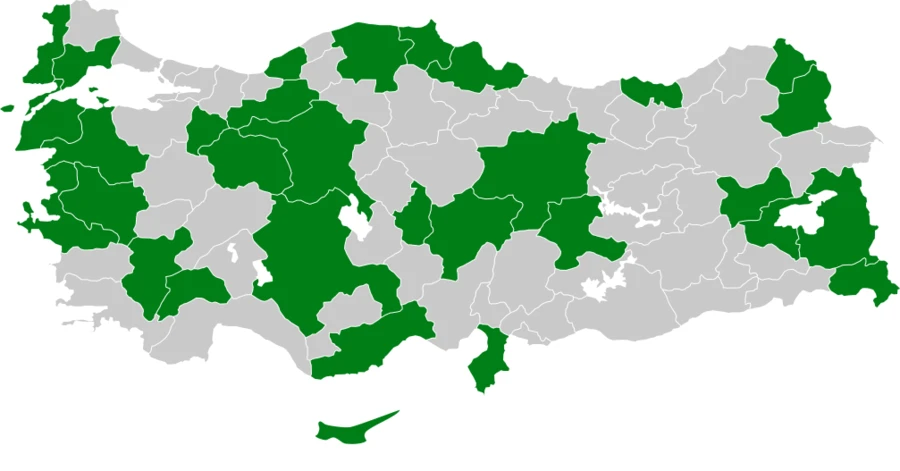 Boz Kaz Türkiye dağılım haritası