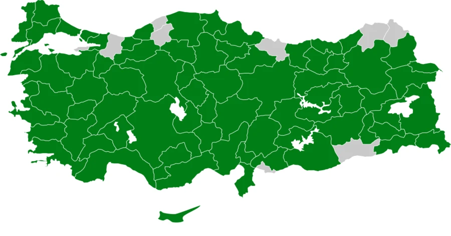 Boz Kuyrukkakan Türkiye dağılım haritası