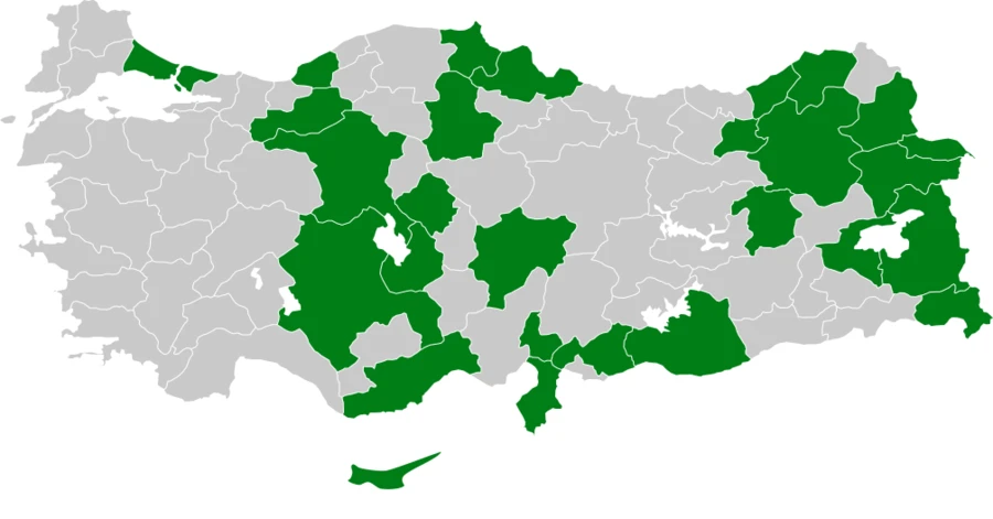 Bozkır Kartalı Türkiye dağılım haritası